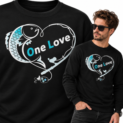 BLUZA DLA WĘDKARZA  ONE LOVE